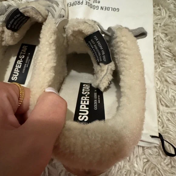 Golden Goose Superstar Sabot Sneaker Mules white leather with Shearling Lining - Picture 12 of 12